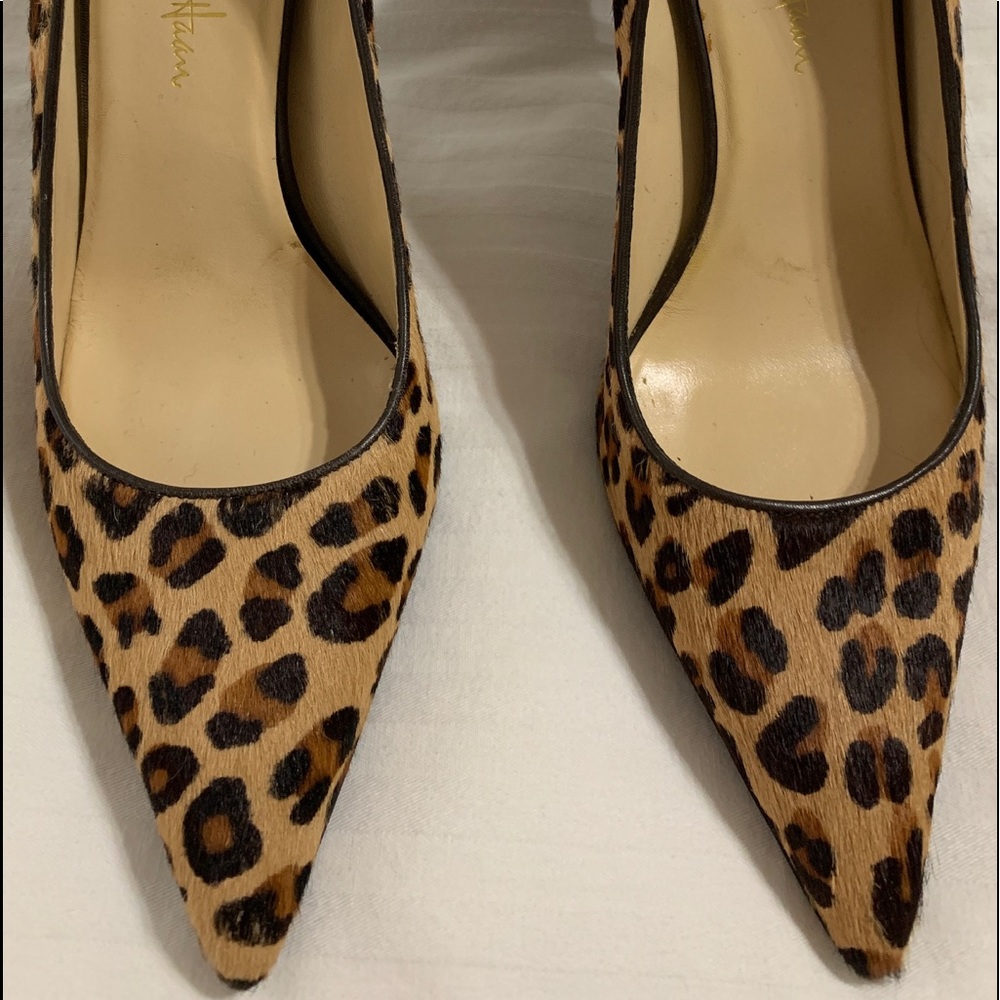 Cole Haan leopard print pony-hair pump